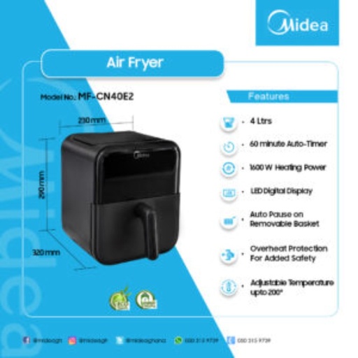 AIR FRYER 4 LTRS BLACK